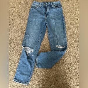 Classic Blue Distressed Women Jeans